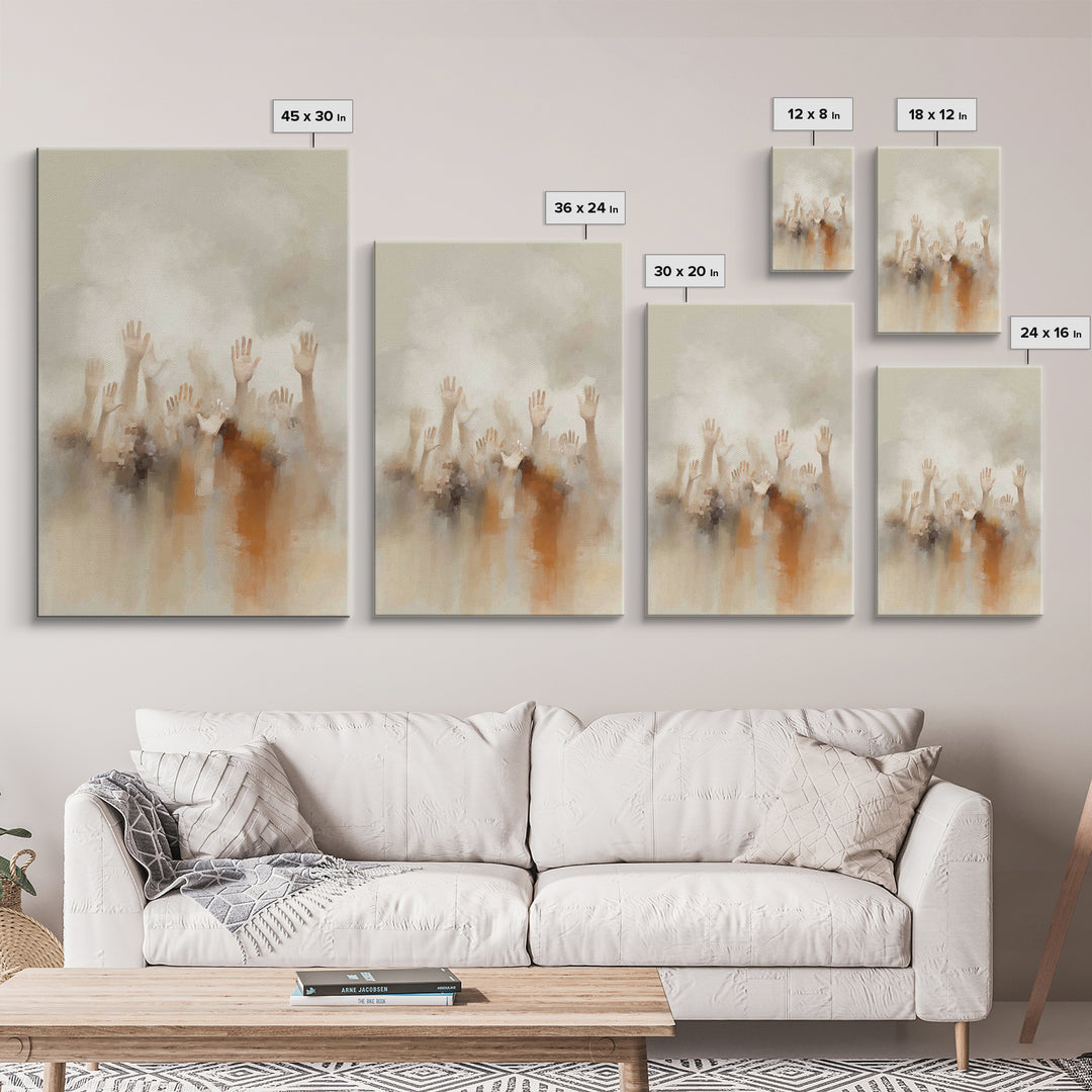 Clouds Of Praise – Framed Canvas Print – Christian Wall Art – Christian Art Canvas – Christian Gift – Modern Christian Art – Large Christia