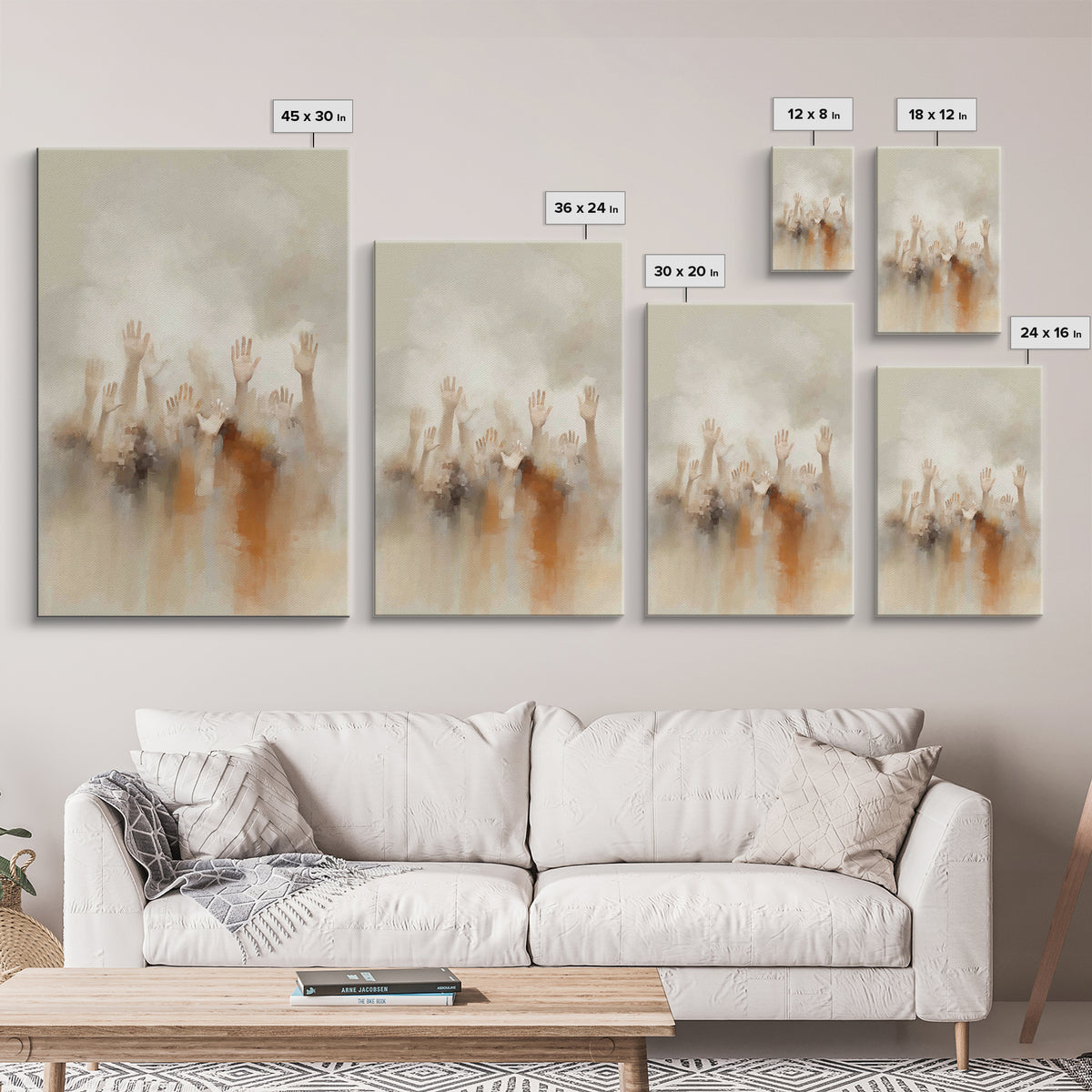 Clouds Of Praise – Framed Canvas Print – Christian Wall Art – Christian Art Canvas – Christian Gift – Modern Christian Art – Large Christia