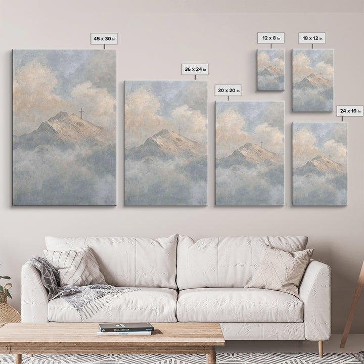 Mountain Of Hope – Framed Canvas Print – Christian Wall Art – Christian Art Canvas – Large Christian Painting – Christian Christmas Art – C