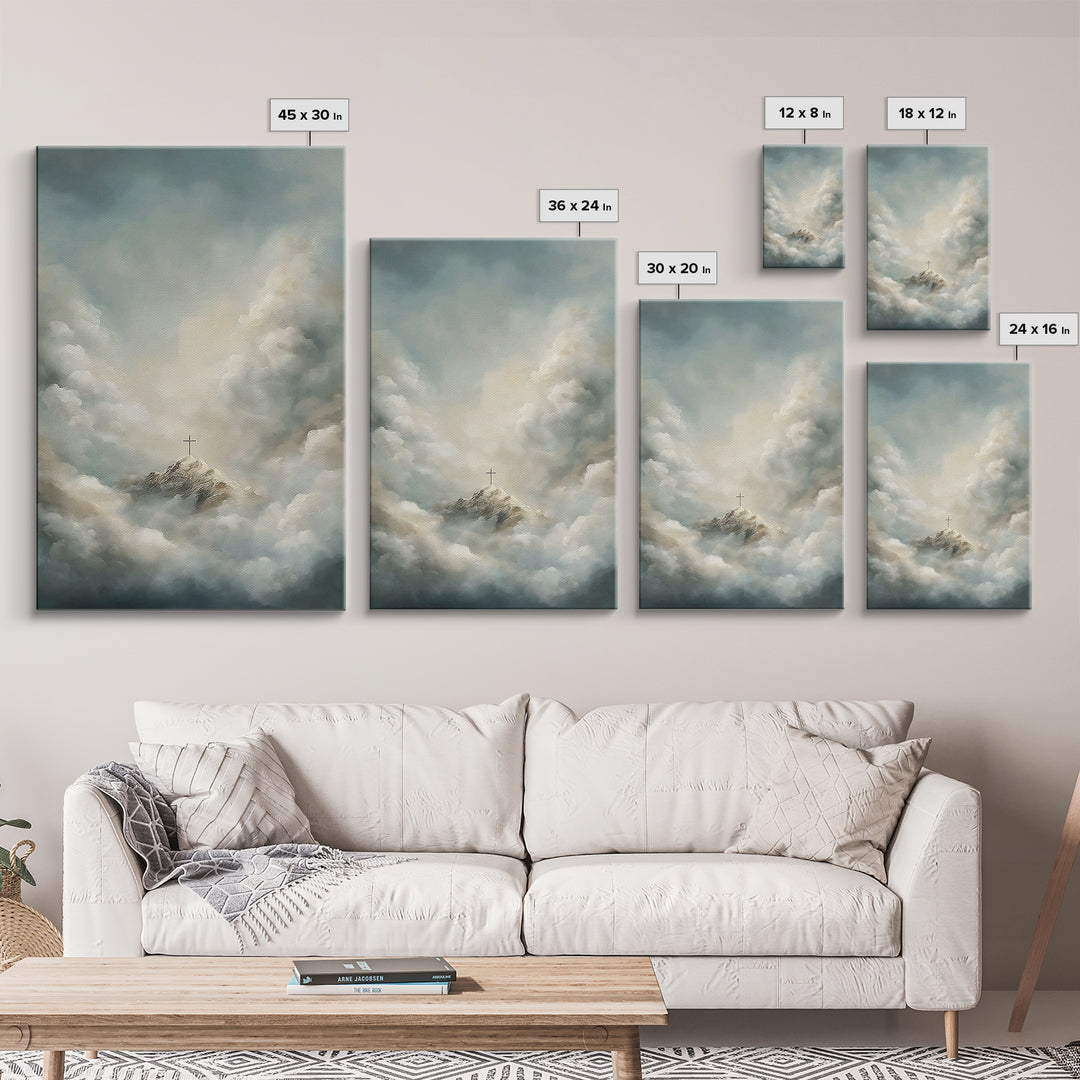 Sacred Silence – Framed Canvas Print – Christian Wall Art – Minimalist Christian Art – Subtle Christian Art – Christian Art Prints – Christ