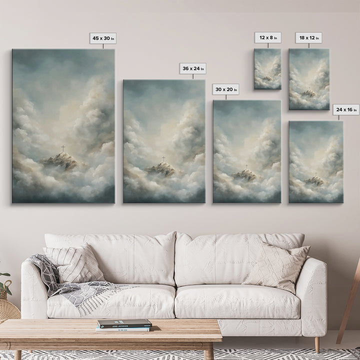 Sacred Silence – Framed Canvas Print – Christian Wall Art – Minimalist Christian Art – Subtle Christian Art – Christian Art Prints – Christ