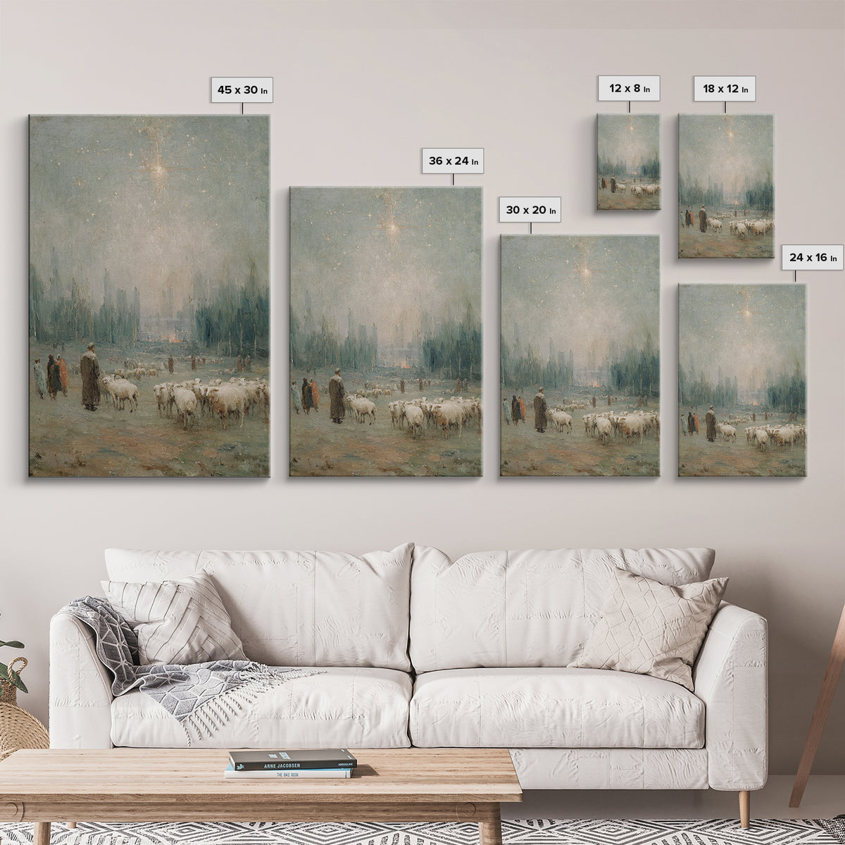 Valley Of Stillness – Framed Canvas Print – Christian Wall Art – Abstract Christian Art – Christian Art Print – Framed Christian Art – Chri