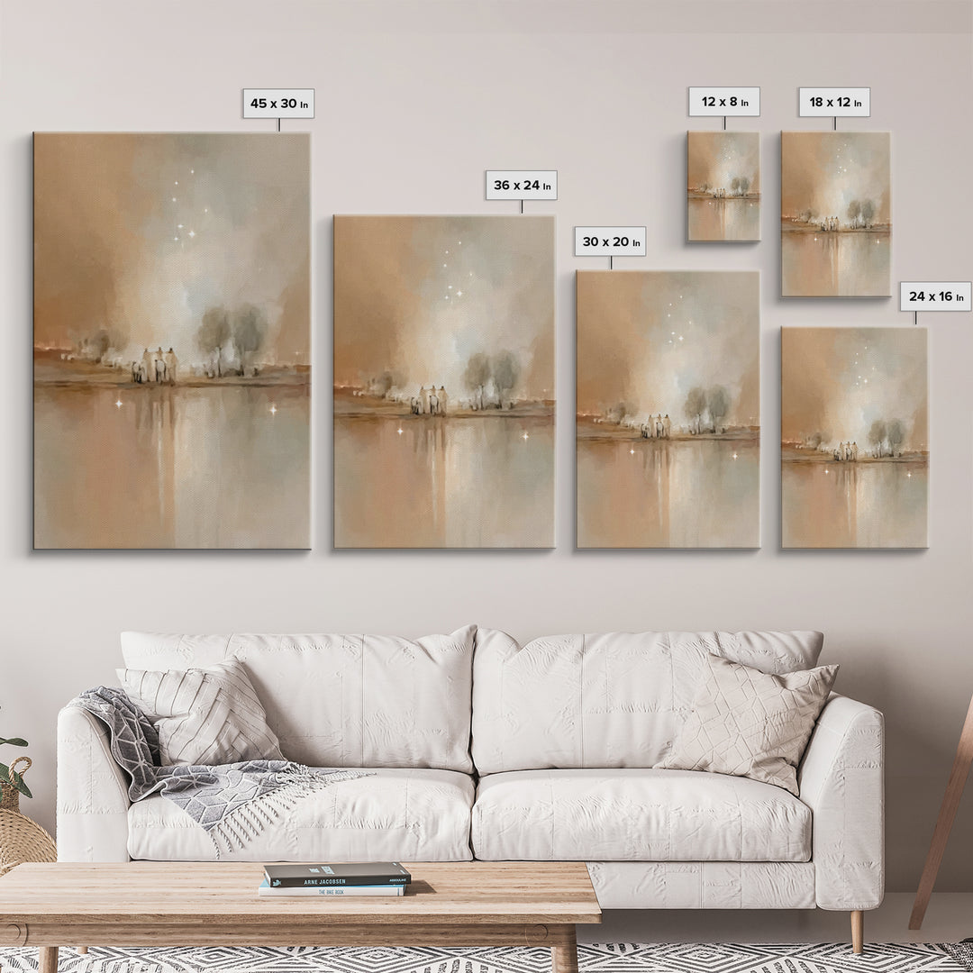 Starry Journey – Framed Canvas Print – Christian Wall Art – Christian Art Canvas – Christmas Art – Christian Christmas Decor – Christian Ar