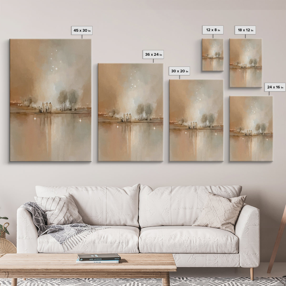 Starry Journey – Framed Canvas Print – Christian Wall Art – Christian Art Canvas – Christmas Art – Christian Christmas Decor – Christian Ar