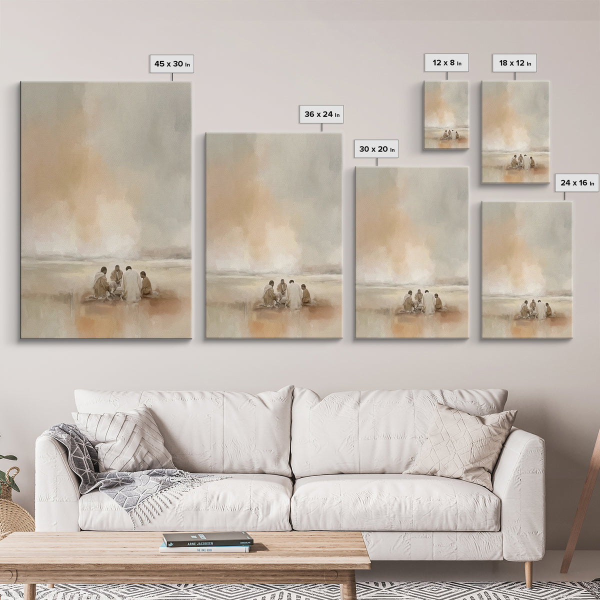 Circle Of Peace – Framed Canvas Print – Christian Art Canvas – Christian Wall Art – Minimalist Christian Art – Christian Painting – Christi