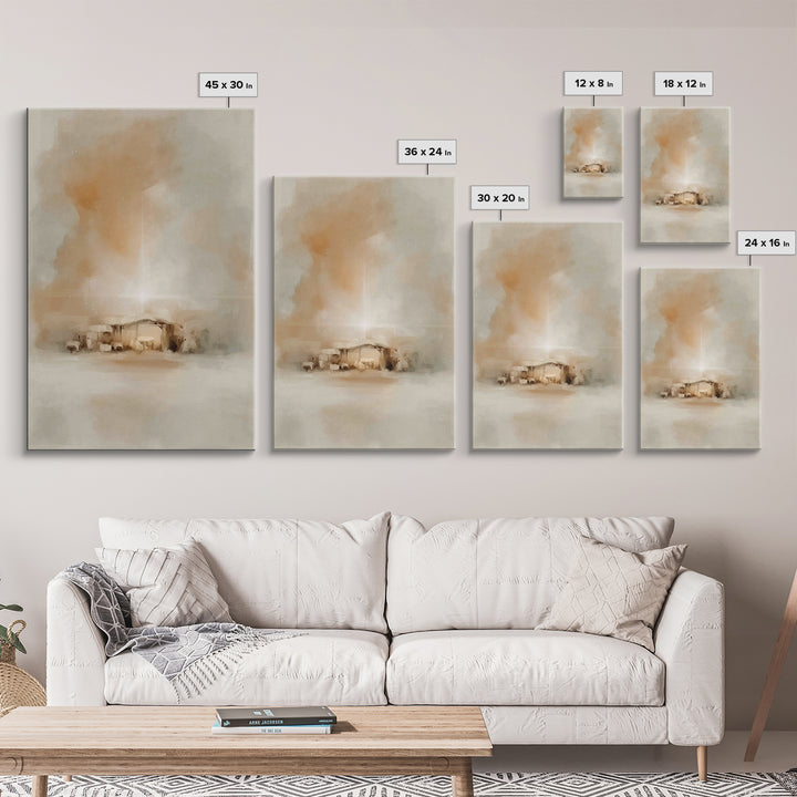 Bethlehem Wonder Sky – Framed Canvas Print – Christian Wall Art – Christmas Art – Christian Art Canvas – Christian Decor – Jesus Art