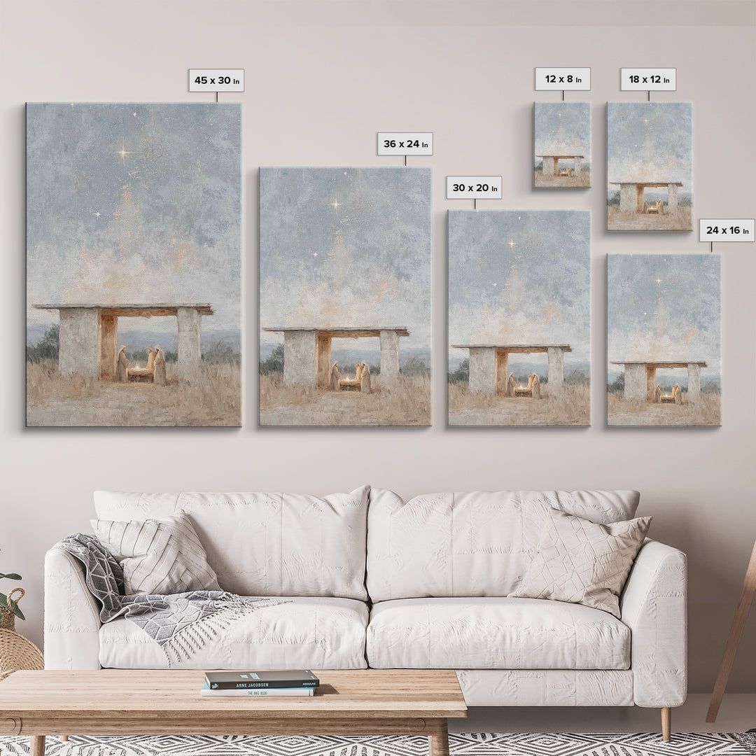 Shelter of Peace – Framed Canvas Print – Christian Decor – Jesus Art – Christian Art Canvas – Christmas Art – Christian Wall Art