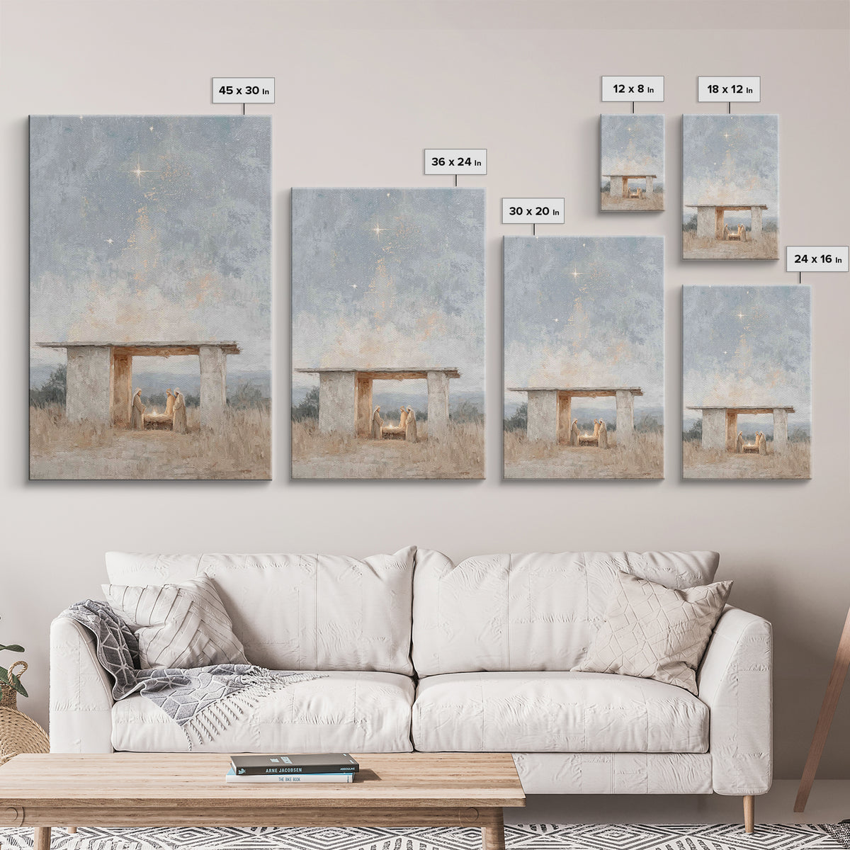 Shelter of Peace – Framed Canvas Print – Christian Decor – Jesus Art – Christian Art Canvas – Christmas Art – Christian Wall Art