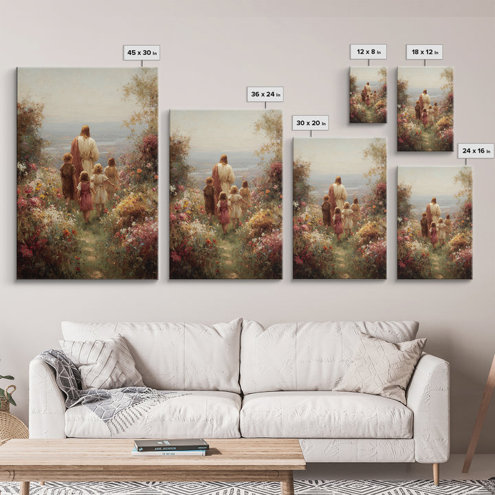 Garden Of Promise – Framed Canvas Print – Christian Art Canvas – Christian Wall Art – Jesus Painting – Christian Decor – Christian Art