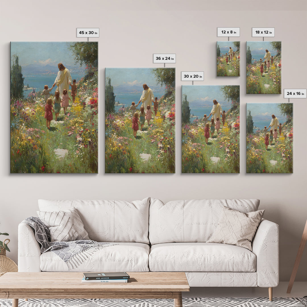 Summer Of Grace – Framed Canvas Print – Christian Art Canvas – Christian Art – Christian Wall Art – Jesus Painting – Christian Decor