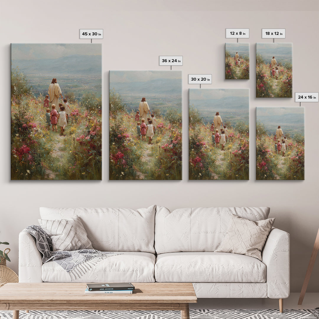 Morning In Faith – Framed Canvas Print – Jesus Painting – Christian Art Canvas – Christian Wall Art – Christian Decor – Christian Art