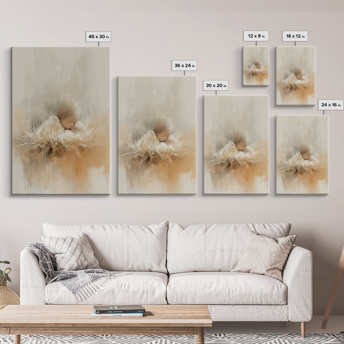 Pastoral Shepherd Calm | Framed Canvas Print | Christian Art Canvas | Christian Wall Art | Jesus Painting | Christian Christmas Art | Chris