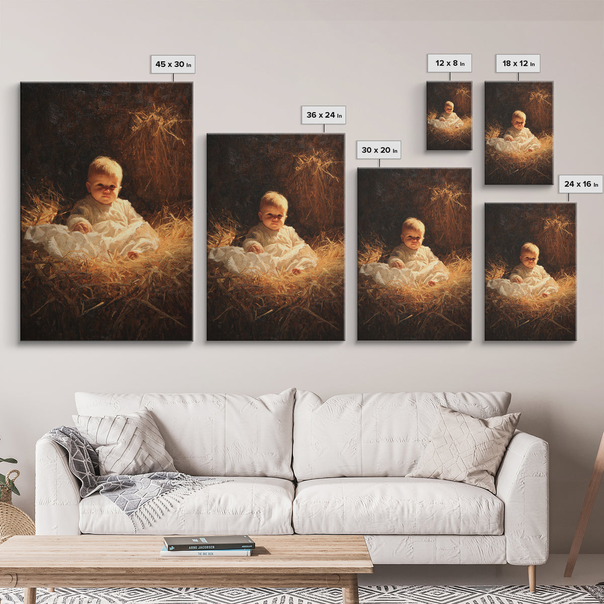 Blessed Child Radiance – Framed Canvas Print – Christian Wall Art – Christian Art Canvas – Jesus Painting – Christmas Art Work – Christian