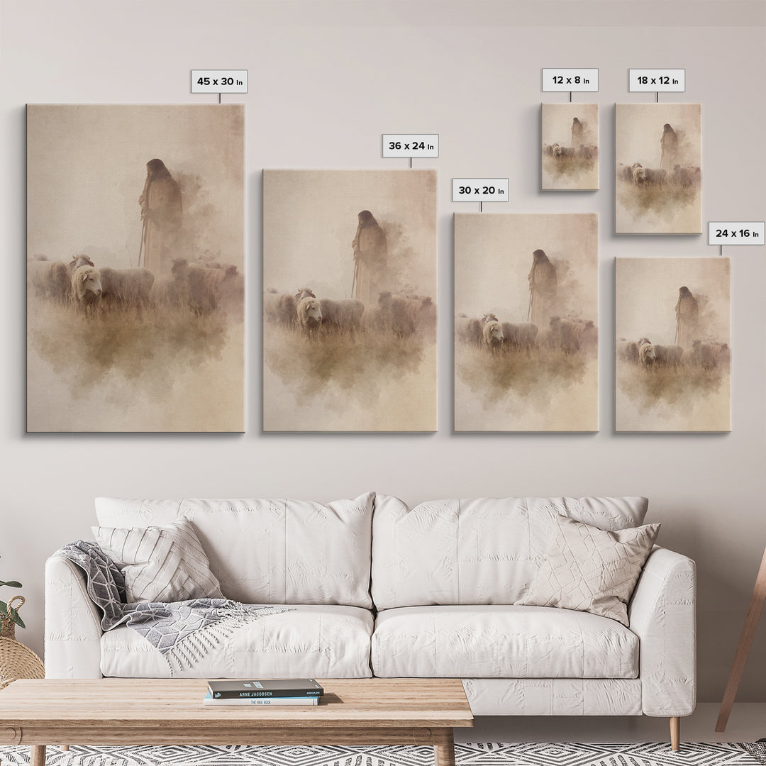 Dust Of Mercy, Framed Canvas Print, Christian Wall Art, Christian Art Print, Jesus Painting Canvas, Subtle Christian Art, Christian Christm