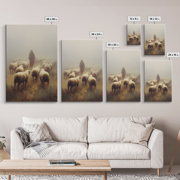 Fog Of Guidance | Framed Canvas Print | Christian Art Canvas | Christian Gift | Jesus Painting | Christian Wall Art | Moody Christmas Art