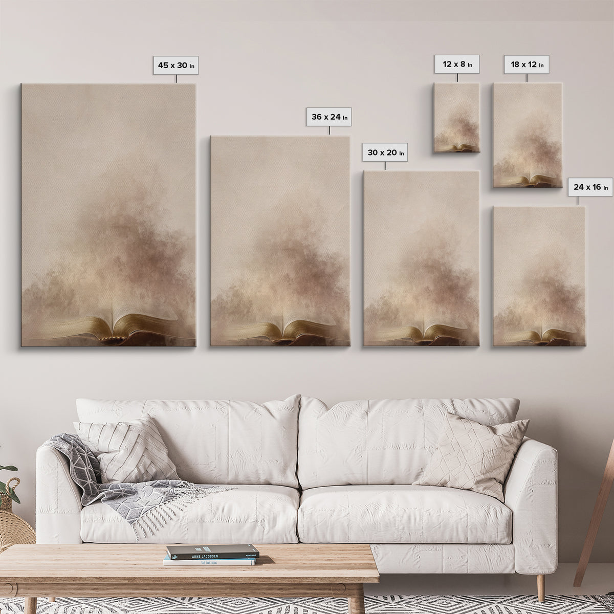 Holy Word Light – Framed Canvas Print – Christian Art Canvas – Christian Wall Art – Subtle Christian Art – Christian Art Work – Minimalist