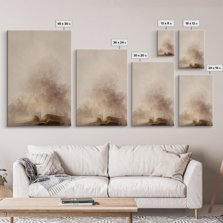Holy Word Light – Framed Canvas Print – Christian Art Canvas – Christian Wall Art – Subtle Christian Art – Christian Art Work – Minimalist