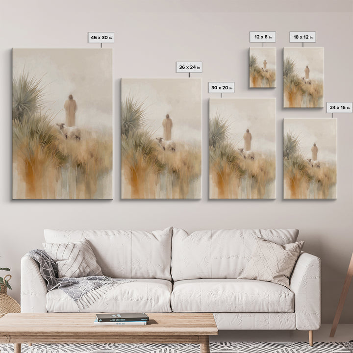 Horizons Of Mercy, Framed Canvas Print, Christian Wall Art, Modern Christian Art, Christian Art Canvas, Jesus Painting, Christian Decor