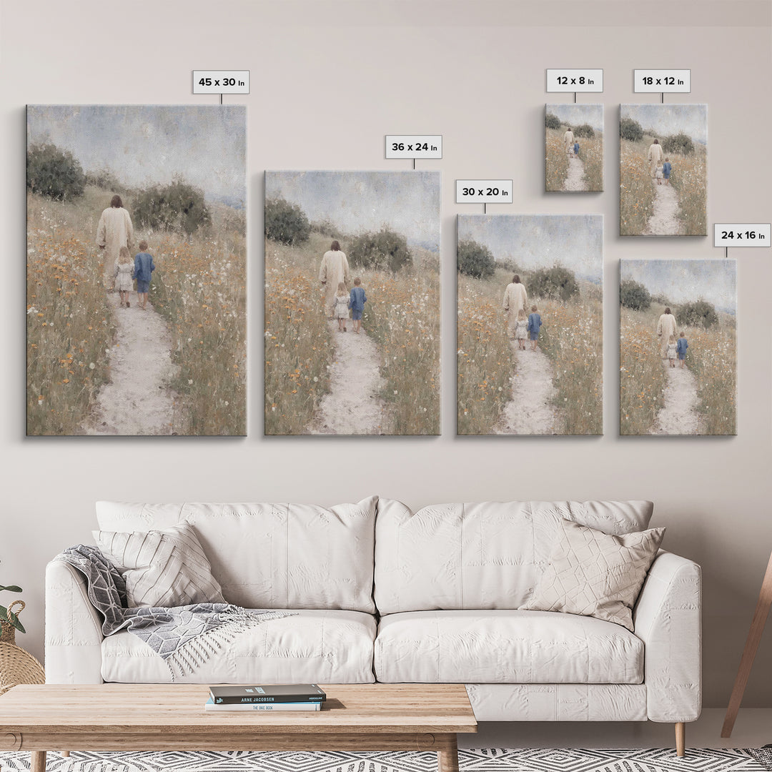 Garden Of Promise – Framed Canvas Print – Christian Wall Art – Christian Art Canvas – Jesus Painting – Modern Christian Art – Christian Gif