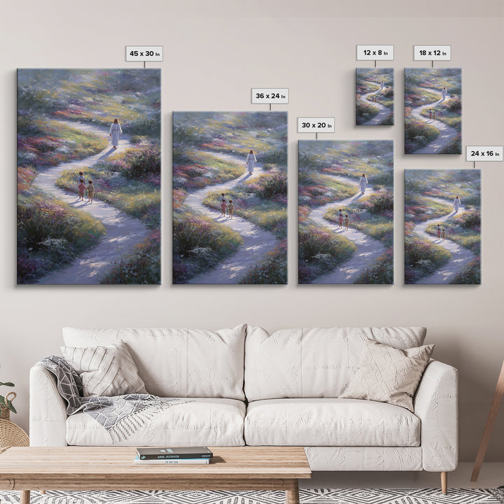 Path Of Peace – Framed Canvas Print – Christian Wall Art – Jesus Painting – Christian Art Canvas – Pastoral Scenery – Christian Decor For H