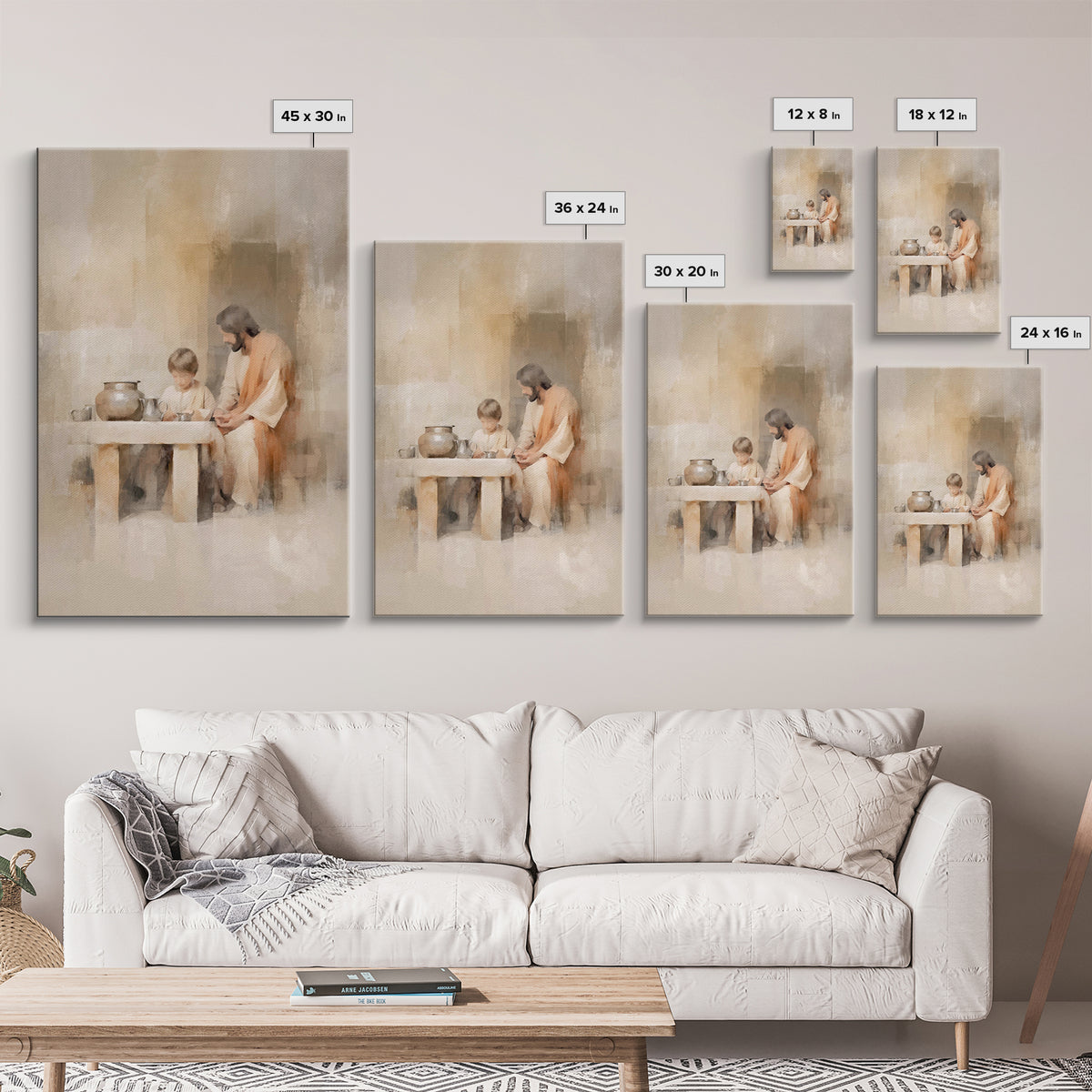Table Of Blessing – Framed Canvas Print – Christian Wall Art – Christian Art Canvas – Jesus Painting – Subtle Christian Art – Christian Gif