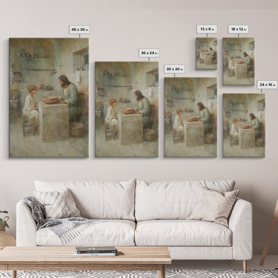 Warm Instruction – Framed Canvas Print – Christian Wall Art – Christian Art Canvas – Jesus Painting – Moody Christian Art – Christian Decor