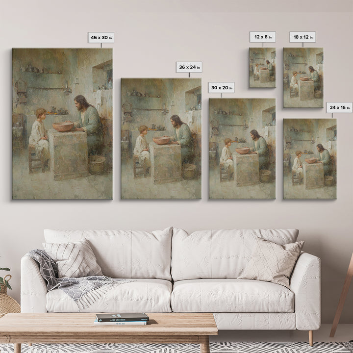 Warm Instruction – Framed Canvas Print – Christian Wall Art – Christian Art Canvas – Jesus Painting – Moody Christian Art – Christian Decor