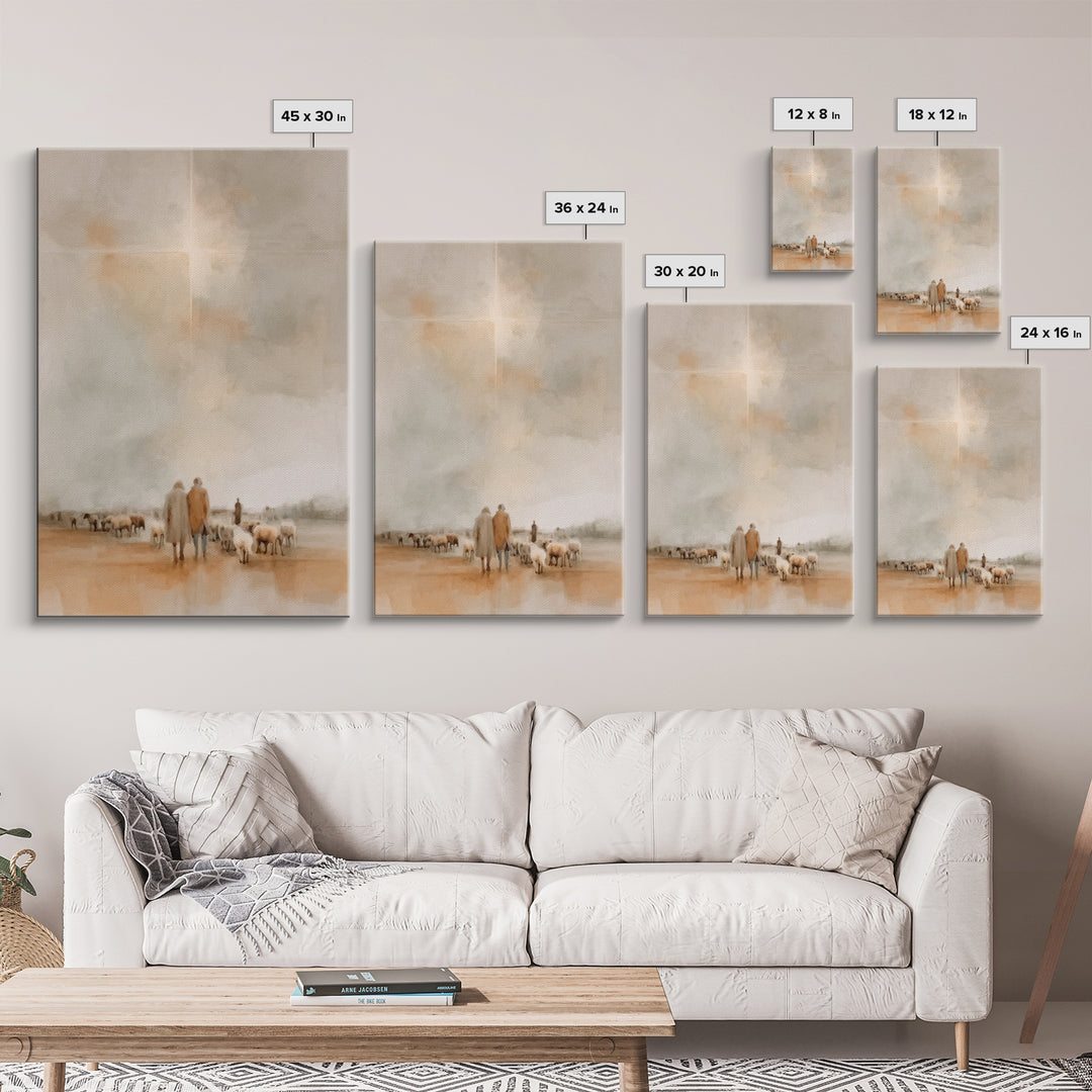 Star Of Hope | Framed Canvas Print | Christian Art Canvas | Christmas Wall Art | Modern Christian Art | Christian Christmas Art