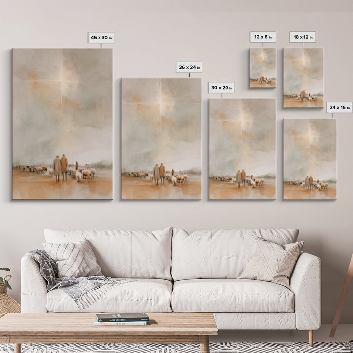 Star Of Hope | Framed Canvas Print | Christian Art Canvas | Christmas Wall Art | Modern Christian Art | Christian Christmas Art