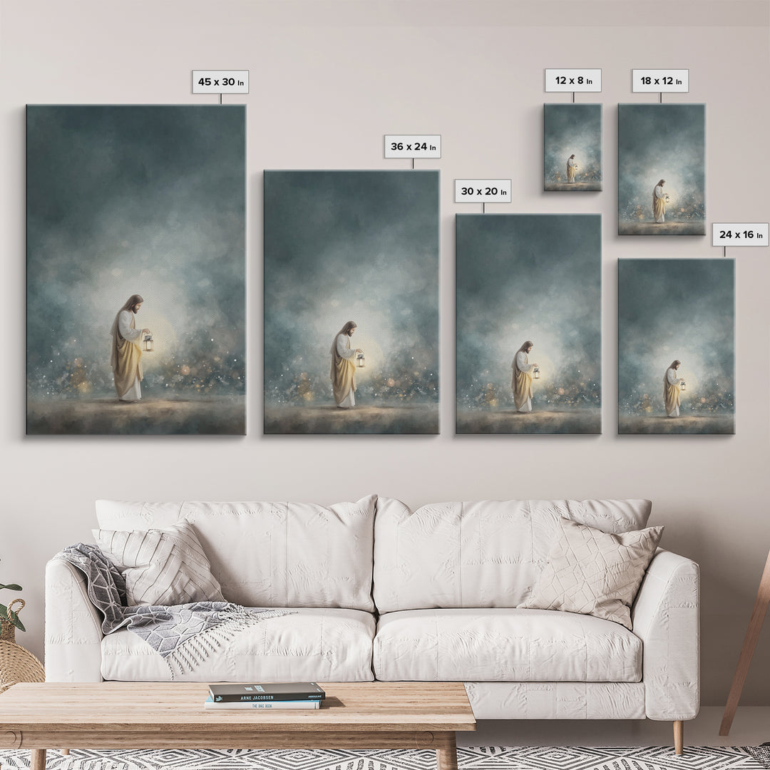 Light Of Mercy – Framed Canvas Print – Christian Wall Art – Jesus Painting – Christian Art Canvas – Modern Christian Art – Christian Christ