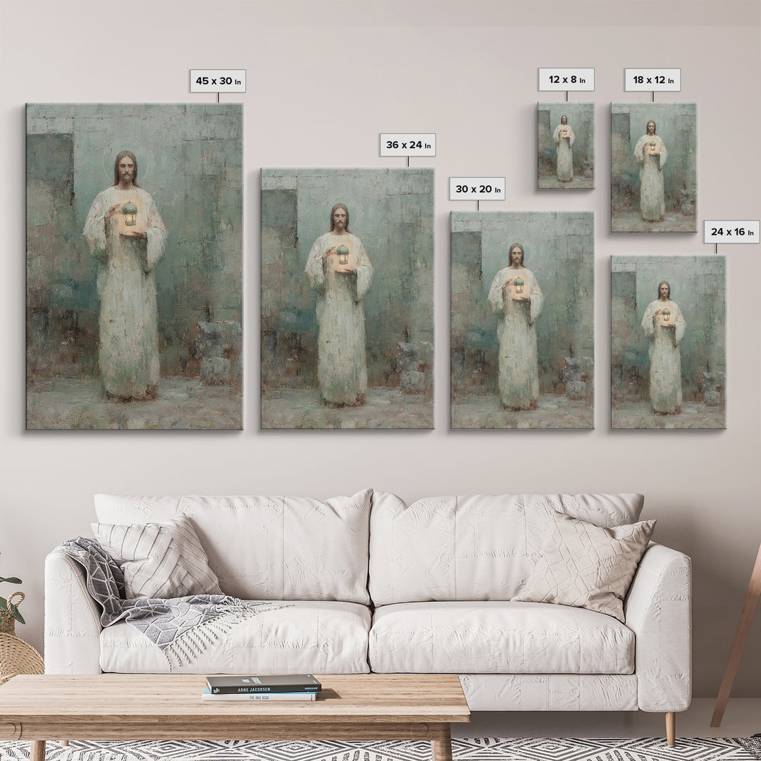 Holy Illumination – Framed Canvas Print – Christian Wall Art – Christian Art Canvas – Jesus Painting – Vintage Christian Art – Christian Ar