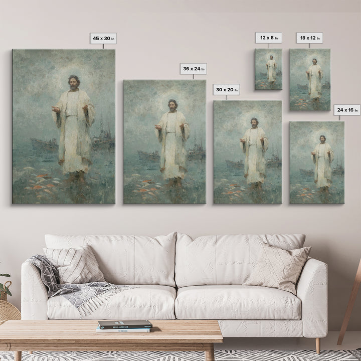 Divine Calling – Framed Canvas Print – Christian Wall Art – Christian Art Canvas – Jesus Painting – Vintage Christian Art – Christian Art W
