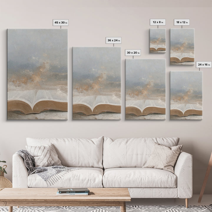 Light Of Scripture – Framed Canvas Print – Christian Wall Art – Christian Art Canvas – Jesus Painting – Christian Decor – Christmas Art
