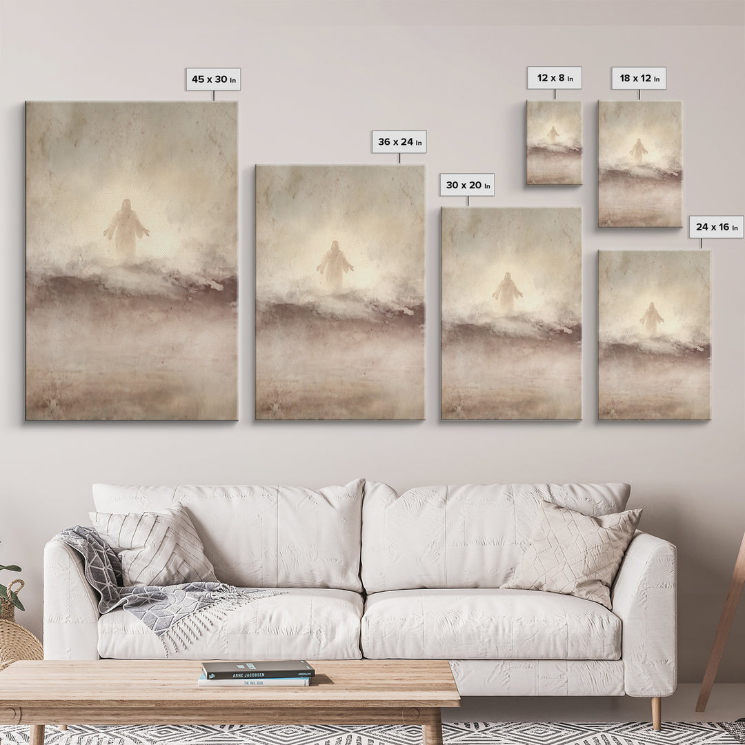 Eternal Presence – Framed Canvas Print – Christian Wall Art – Christian Art Canvas – Jesus Painting – Minimalist Christian Art – Christian