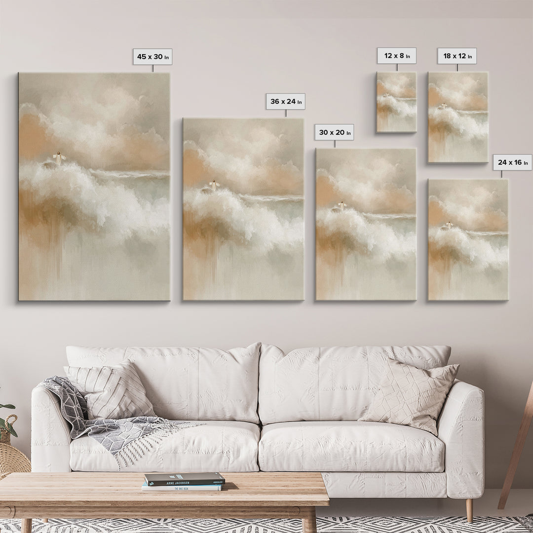 Divine Stillness, Framed Canvas Print, Christian Art Print, Jesus Canvas Art, Subtle Christian Art, Christian Wall Art, Christmas Art Print