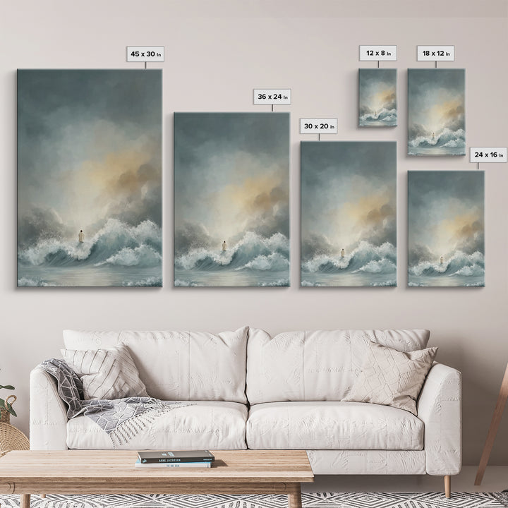Silent Redeemer | Framed Canvas Print | Christian Wall Art | Jesus Christmas Art | Christian Art Work | Modern Christian Painting | Christi