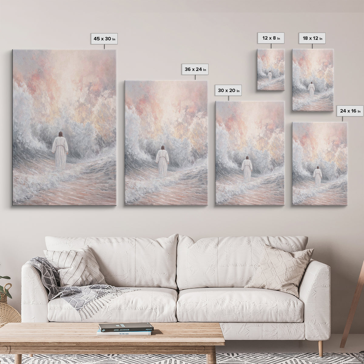 Light Of The Deep – Framed Canvas Print – Christian Art Painting – Jesus Wall Art – Christian Christmas Decorations – Abstract Christian Ar