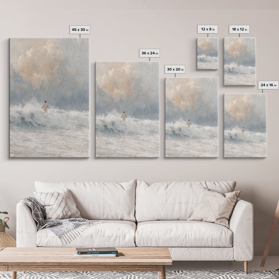 Harbor Of Faith | Framed Canvas Print | Christian Art Gift | Christian Canvas Wall Art | Jesus Paintings | Subtle Christian Paintings | Chr