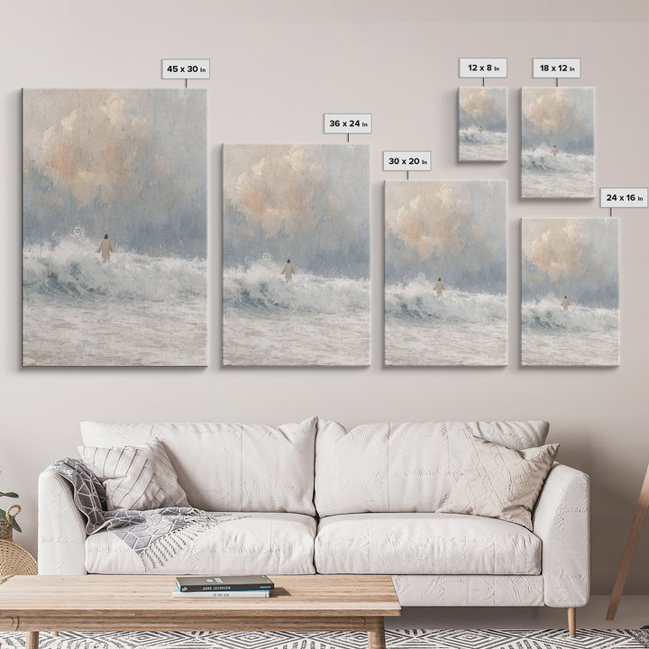 Harbor Of Faith | Framed Canvas Print | Christian Art Gift | Christian Canvas Wall Art | Jesus Paintings | Subtle Christian Paintings | Chr