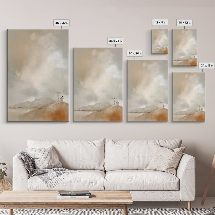 The Hill of Mercy – Framed Canvas Print – Christian Wall Art – Jesus Painting – Christian Art Canvas – Vintage Christian Art – Christian Gi