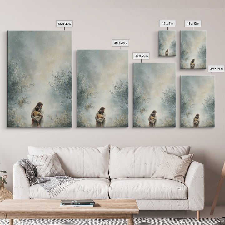 Fields of Grace – Framed Canvas Print – Jesus Art Print – Christian Art – Christian Canvas – Large Jesus Painting – Christian Decor For Hom