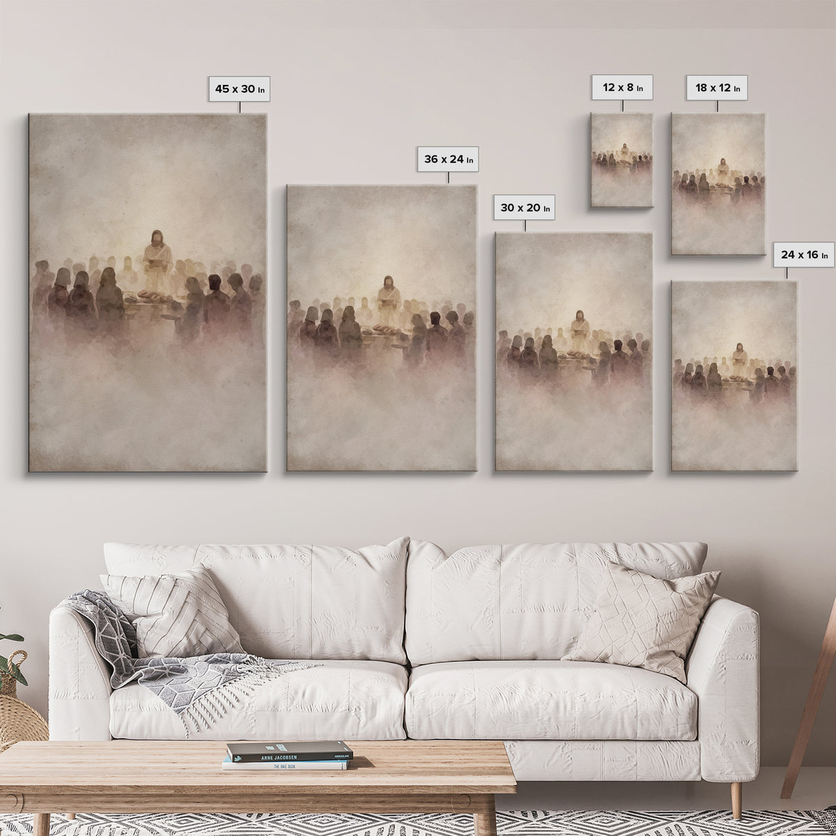 Table of Fellowship – Framed Canvas Print – Christian Wall Art – Christian Art Canvas – Jesus Painting – Modern Christian Art – Christian G