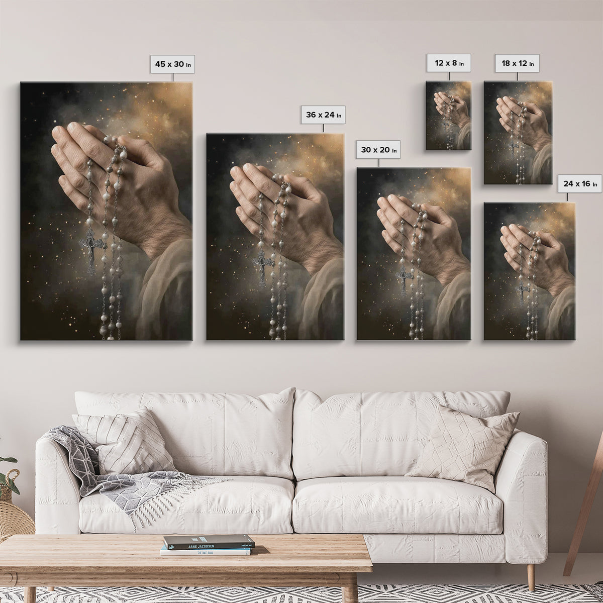 Faithful Devotion – Framed Canvas Print – Christian Wall Art – Christian Art Canvas – Christian Painting – Christian Decor – Christmas Art