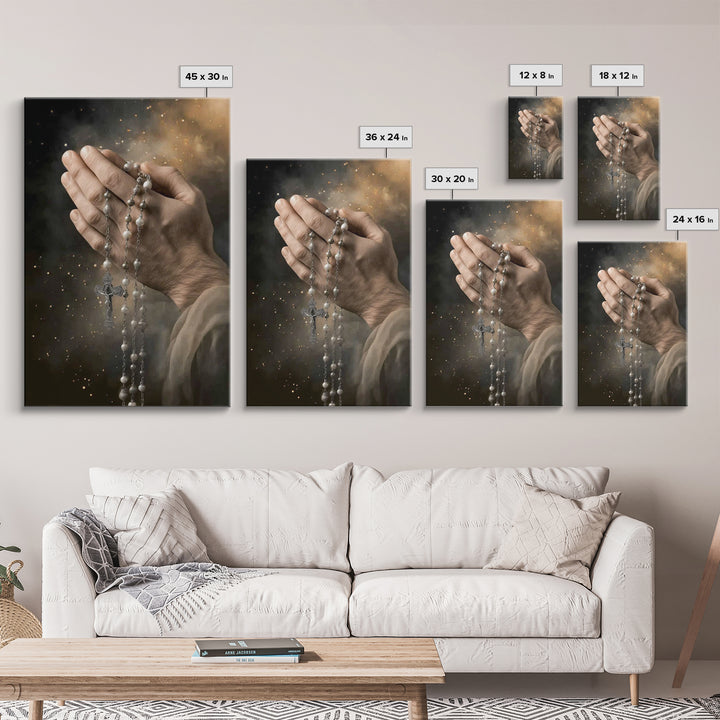 Faithful Devotion – Framed Canvas Print – Christian Wall Art – Christian Art Canvas – Christian Painting – Christian Decor – Christmas Art