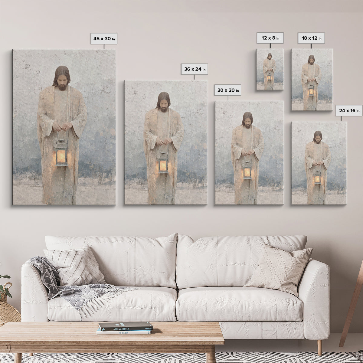 Lantern of Peace – Framed Canvas Print – Christian Decor – Christian Art Canvas – Jesus Painting – Christian Art Print – Christian Wall Art