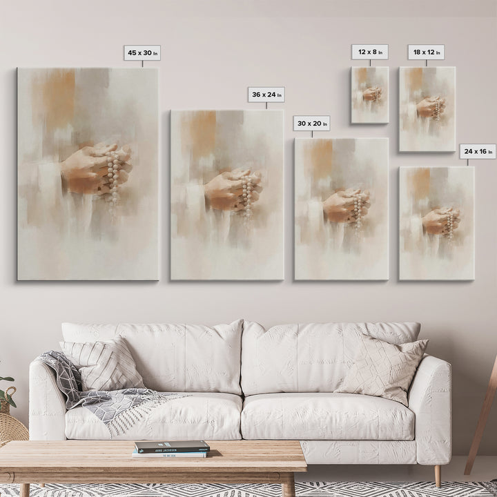 Heavenly Petition – Framed Canvas Print – Christian Art Canvas – Christian Wall Art – Christian Painting – Christian Decor – Christmas Chri