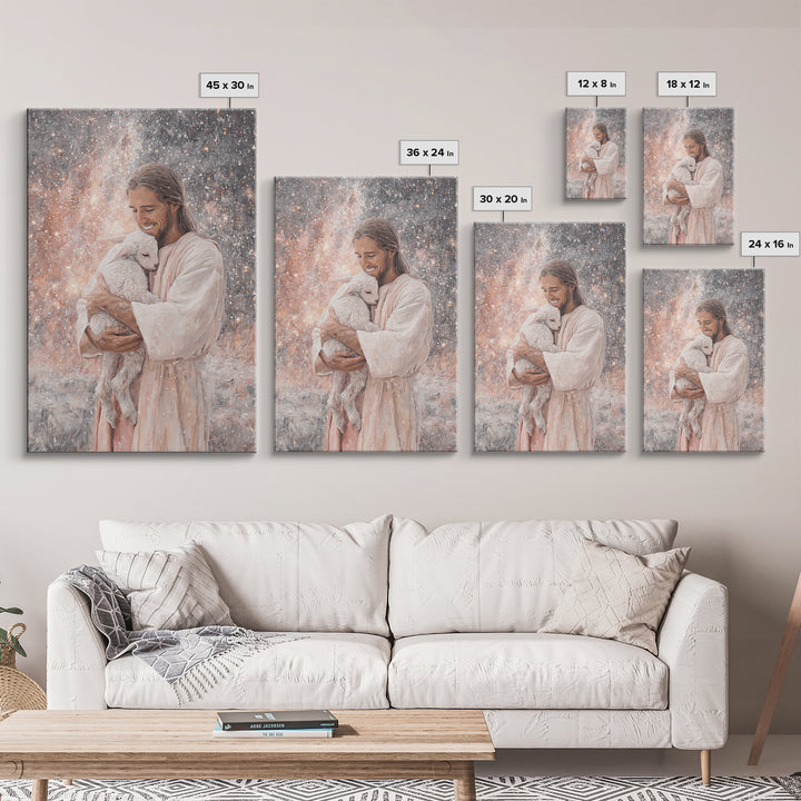 Radiant Shepherd Love – Framed Canvas Print – Christian Wall Art – Christian Art Print – Jesus Painting – Christian Art Canvas – Christian