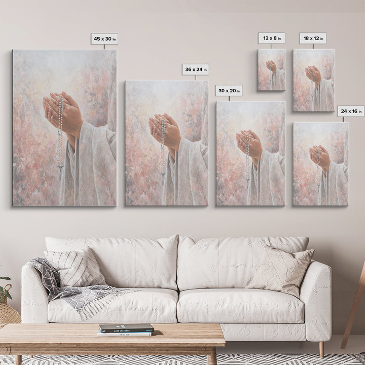 Sacred Offering – Framed Canvas Print – Christian Wall Art – Christian Art Canvas – Christian Painting – Christmas Art – Christian Decor
