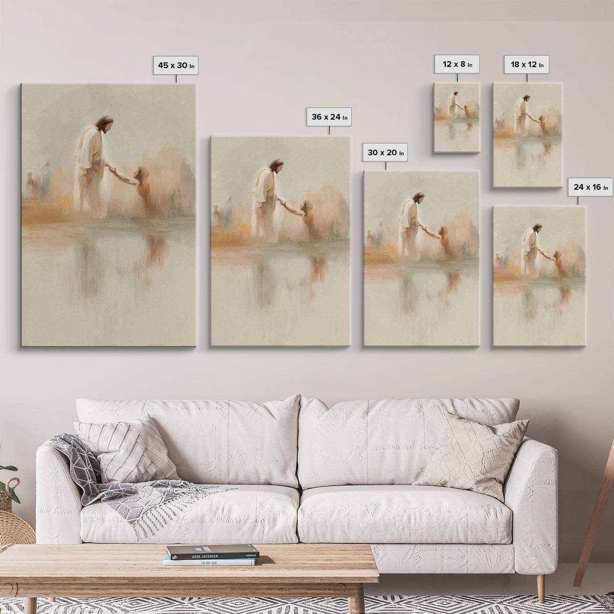 River Of Mercy – Framed Canvas Print – Christian Wall Art – Jesus Painting – Christian Art Canvas – Unique Christian Art – Christian Decor