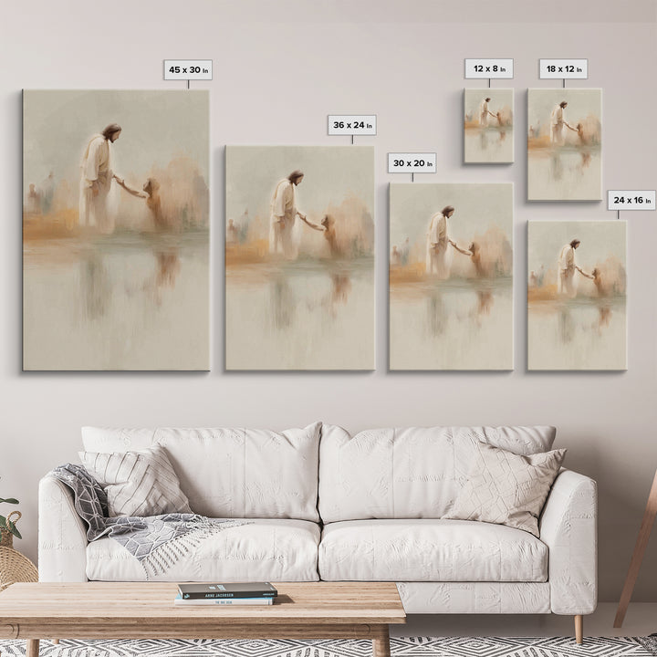 River Of Mercy – Framed Canvas Print – Christian Wall Art – Jesus Painting – Christian Art Canvas – Unique Christian Art – Christian Decor